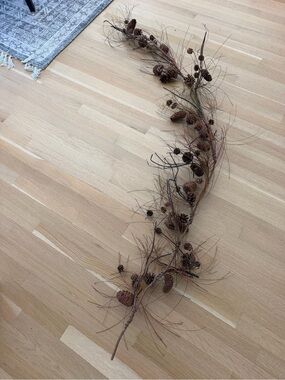 Hobby Lobby Brown Pinecone Garland with Sprigs